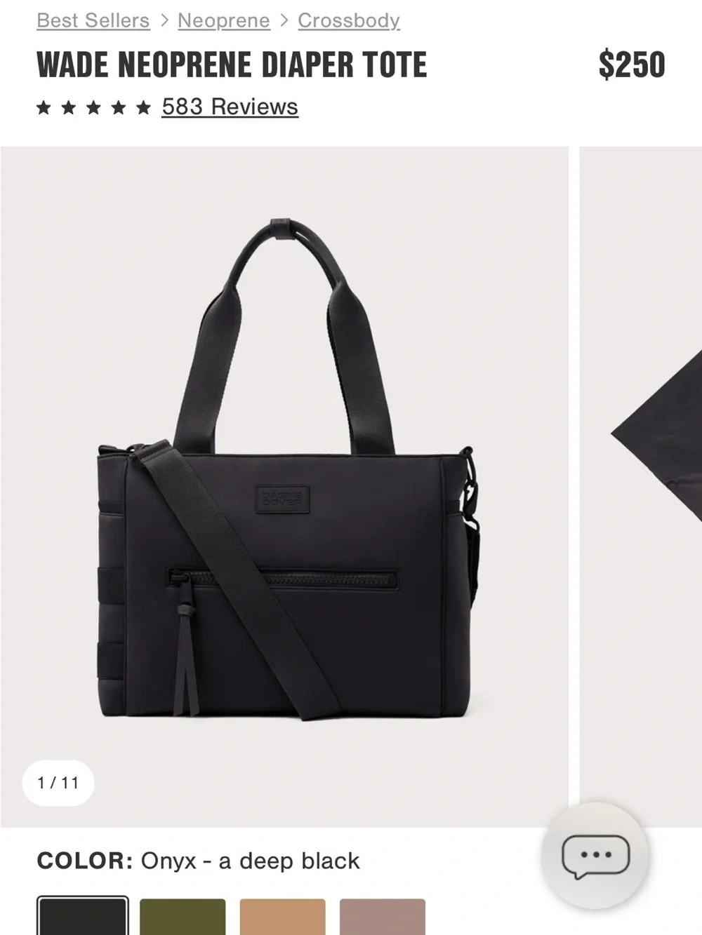 Dagne Dover Wade Diaper/Laptop Bag with Crossbody Strap